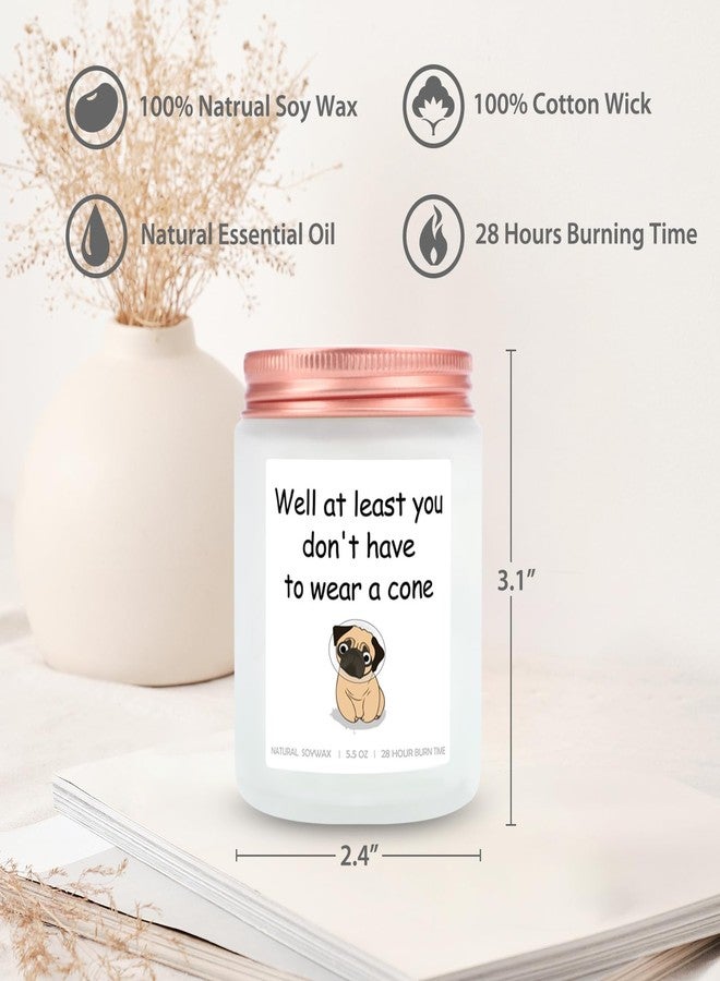 BEARAE Get Well Candle Gift, Surgery Recovery Gifts, Lavender Scented Candles Gifts for Women After Surgery, Funny Candle Gift for Women Men, at Least You Don't Have to Wear A Cone - 5.5oz - Image 3